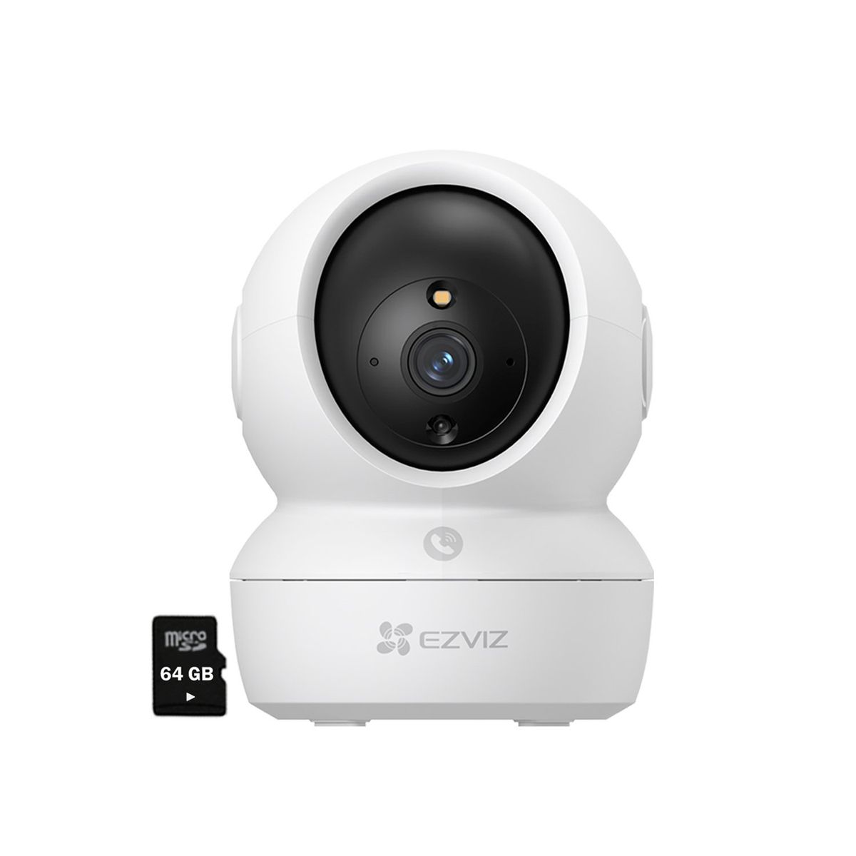 Ezviz - Cámara Wifi Ezviz H6C PRO 5MP Gira 360 Llamada app + Micro SD 64Gb