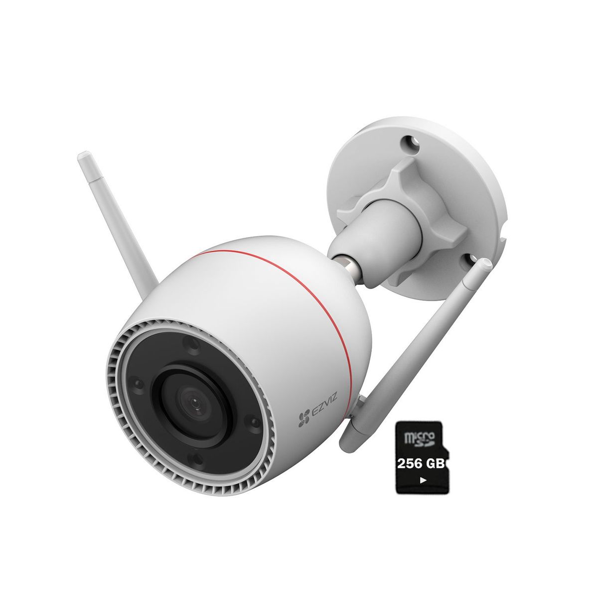 EZVIZ - Cámara Wifi Exterior Ezviz H3C 5MP 3K  IP67 Noche Color MicroSD 256GB