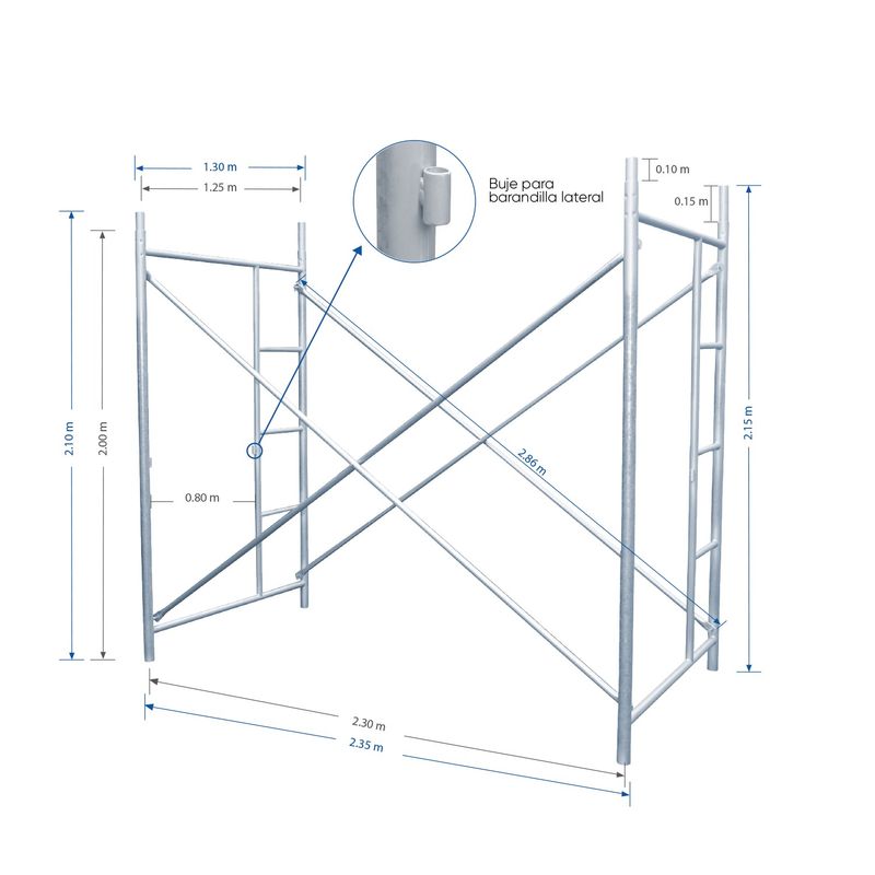 GENERICO - Cuerpo de andamio MF48 2.0 mm