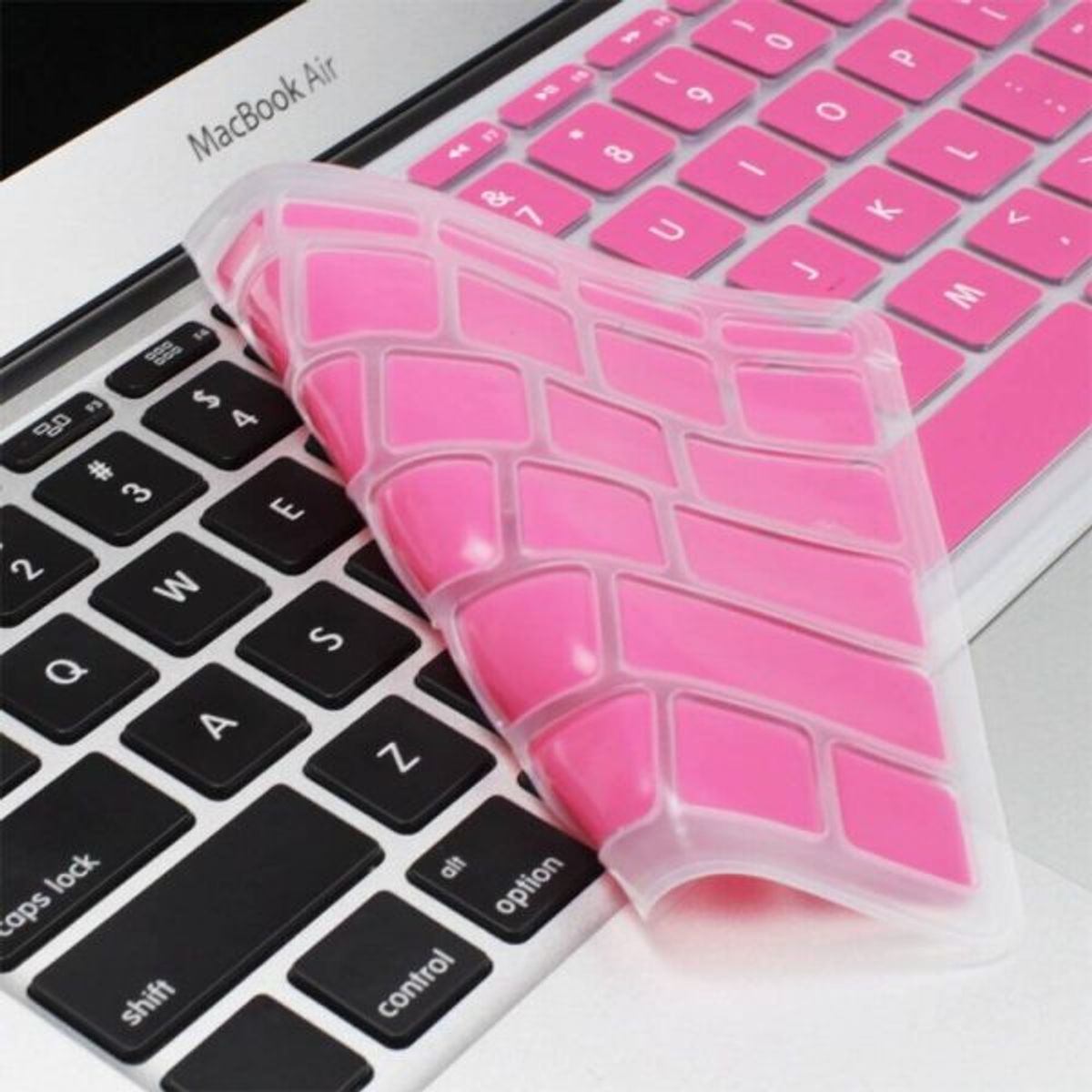 GENERICO - PROTECTOR DE TECLADO PARA MACBOOK 14 PULGADAS COLOR ROSADO