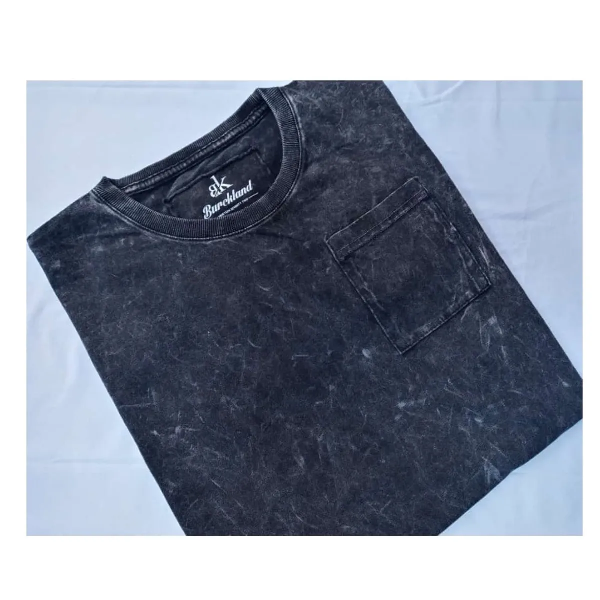 OTTOWARE - Polo Básico para Hombre Jaspeado Negro