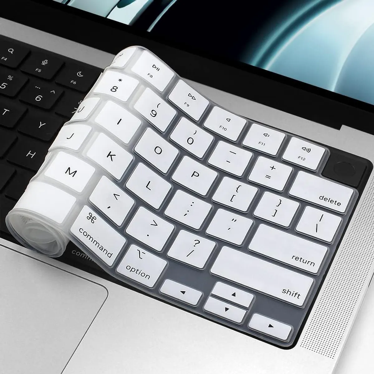 GENERICO - PROTECTOR DE TECLADO PARA MACBOOK 14 PULGADAS COLOR BLANCO