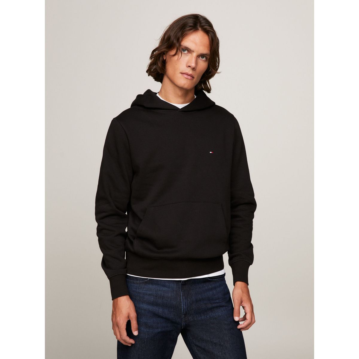 TOMMY HILFIGER - SWEATSHIRT IM NA FLAG LOGO HOODY