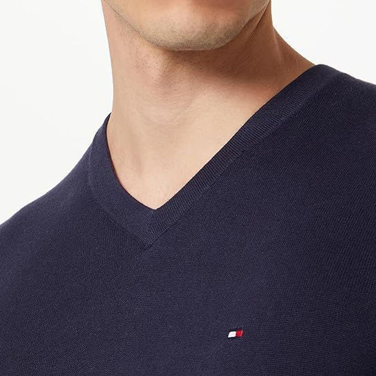 TOMMY HILFIGER - SWEATER CLASSIC COTTON V NECK