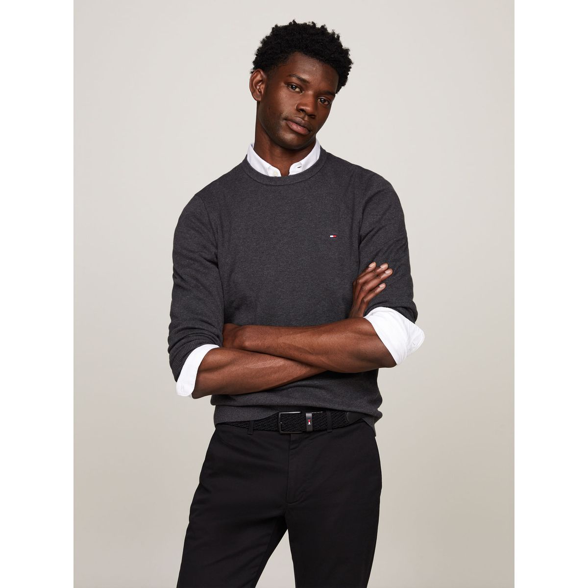 TOMMY HILFIGER - SWEATER DE COTTON CREW NECK