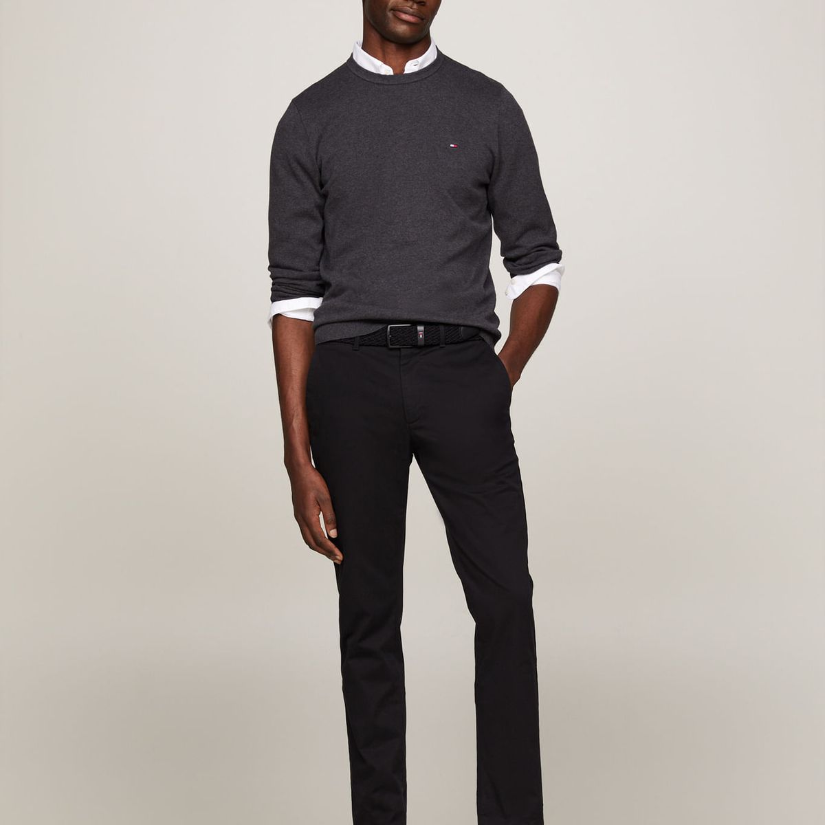 TOMMY HILFIGER - SWEATER DE COTTON CREW NECK