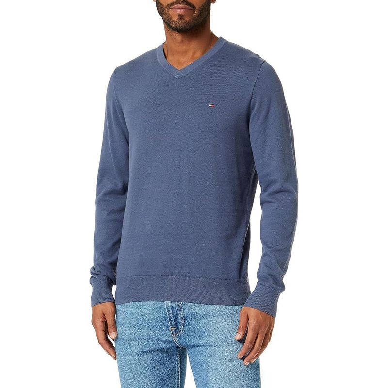 TOMMY HILFIGER - SWEATER CLASSIC COTTON V NECK