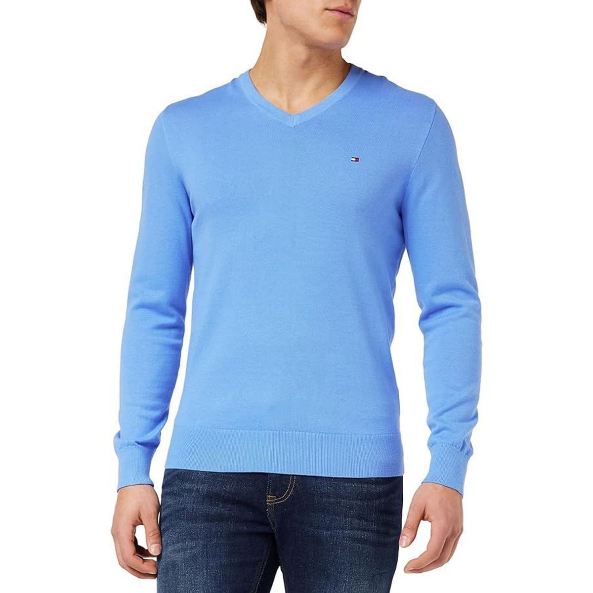 TOMMY HILFIGER - SWEATER CLASSIC COTTON V NECK