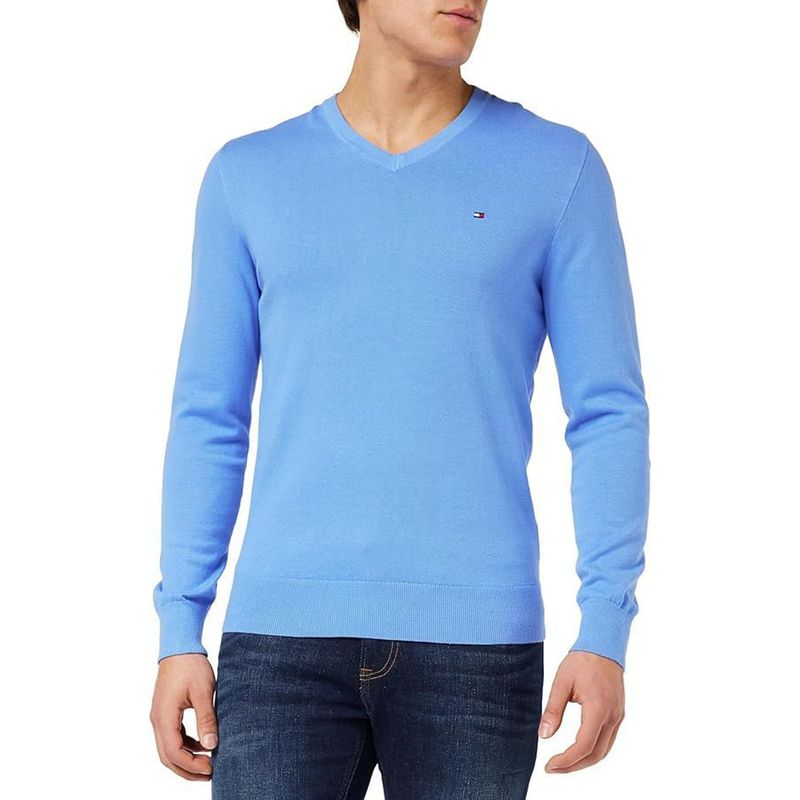 TOMMY HILFIGER - SWEATER CLASSIC COTTON V NECK