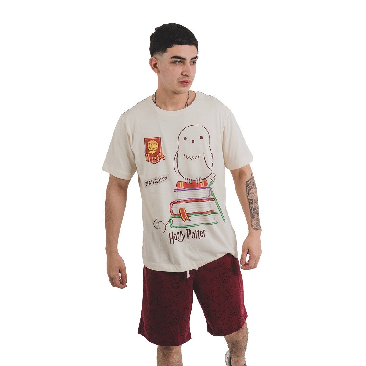 HARRY POTTER - PIJAMA HOMBRE HARRY POTTER  MARFIL