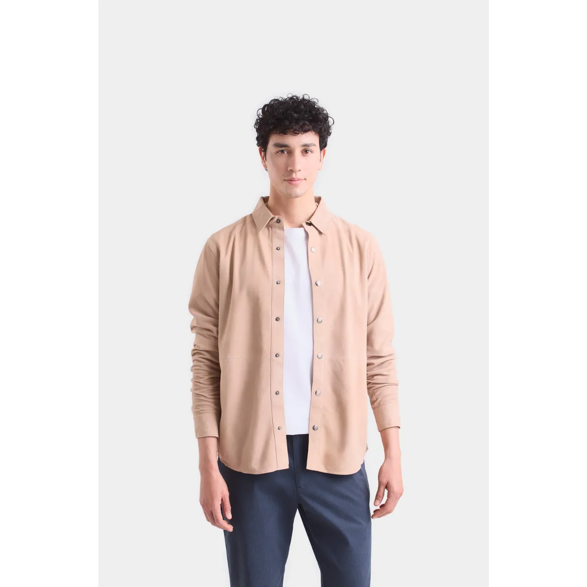 VELEZ - Vélez Camisa Manga Larga Para Hombre Gamuza Arena