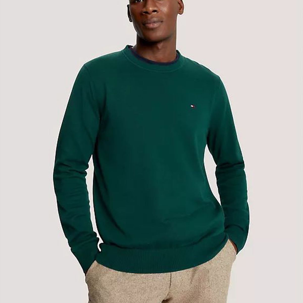 TOMMY HILFIGER - SWEATER  M AMHERST CREW NECK SWEATER