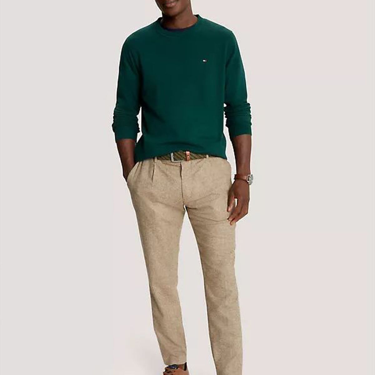 TOMMY HILFIGER - SWEATER  M AMHERST CREW NECK SWEATER