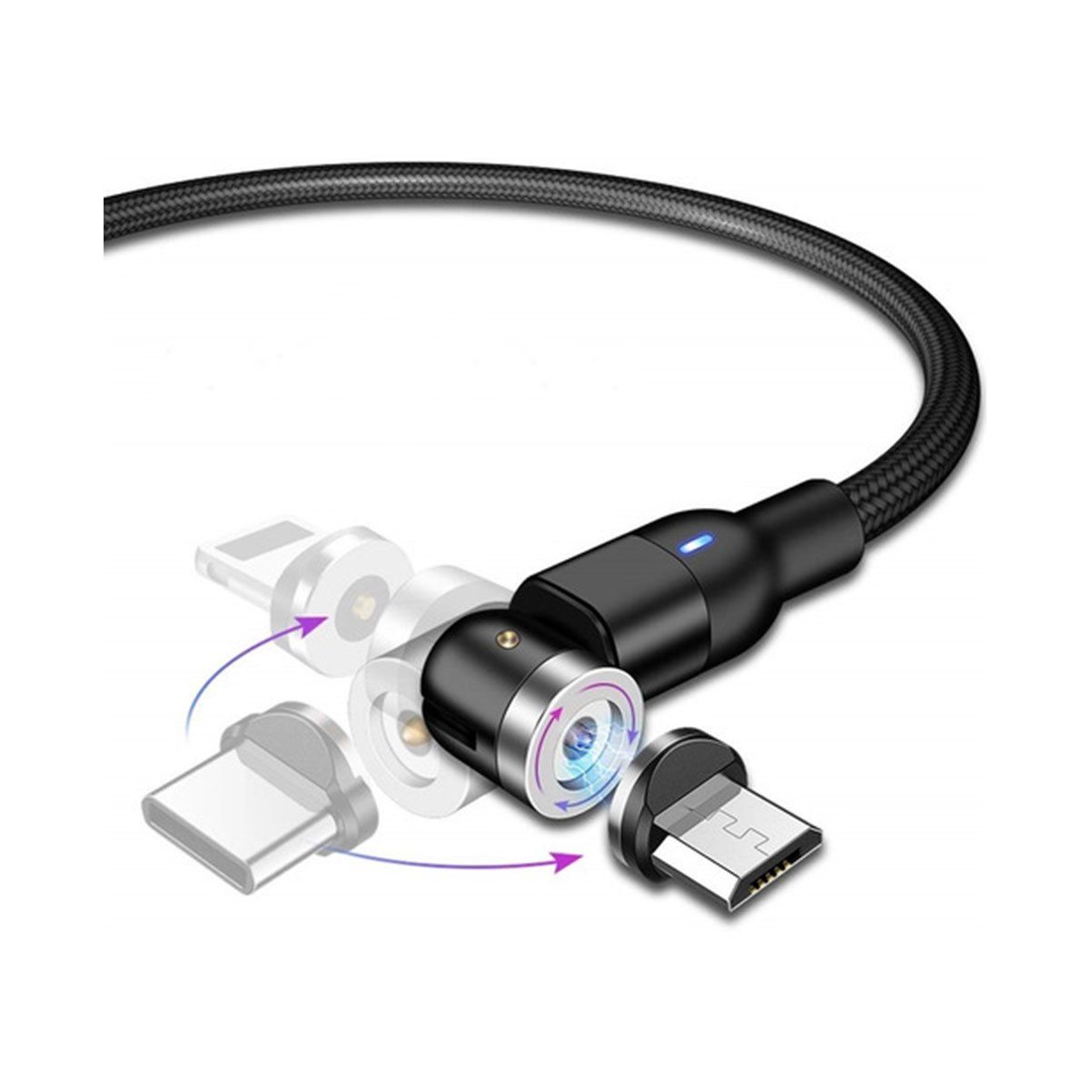 GENERICO - CABLES MAGNETICOS 540º GRADOS - GIRO TOTAL PACK X3