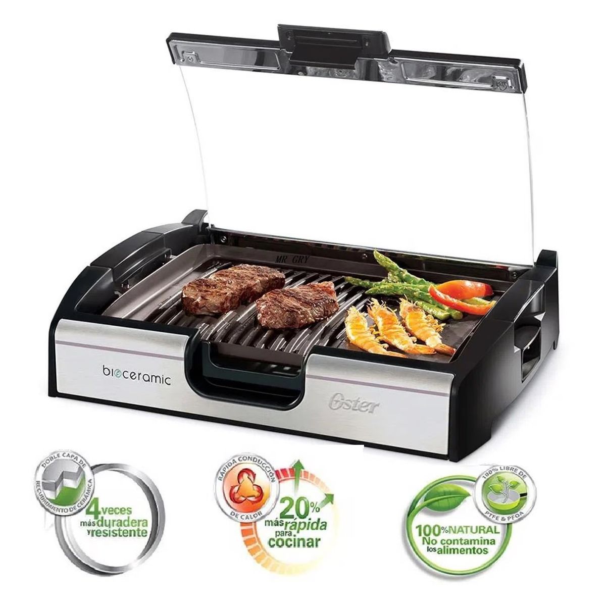 OSTER - Parrilla y Plancha Revestimiento Oster CKSTGR3006