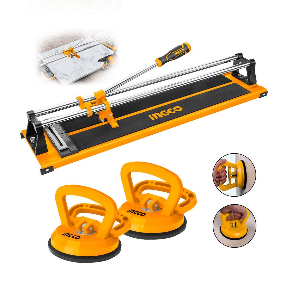 INGCO TOOLS - CORTADORA MAYÓLICA PORCELANATO 600MM+ VENTOSA SOPAPAS 25K X2 INGCO
