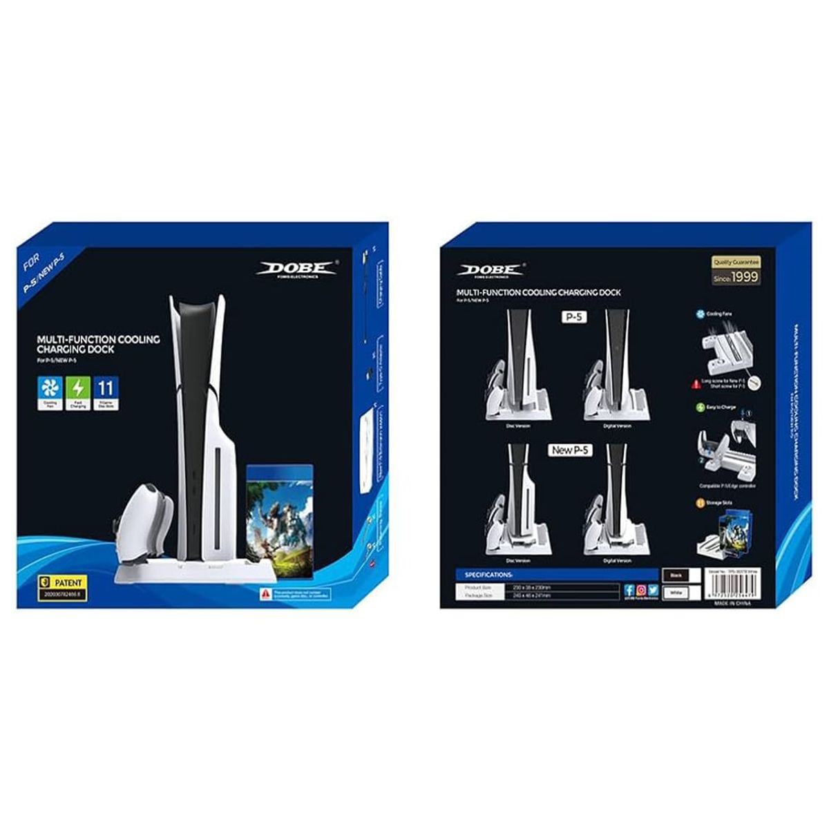 VARIOS - Base Cooler Y Cargador Multifuncional PS5 fat slim y pro