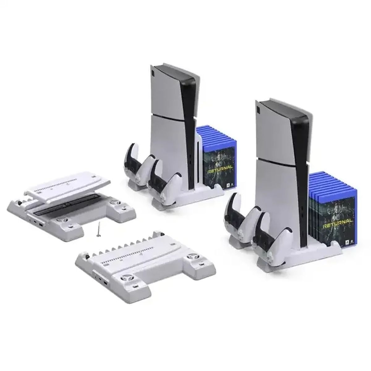 VARIOS - Base Cooler Y Cargador Multifuncional PS5 fat slim y pro