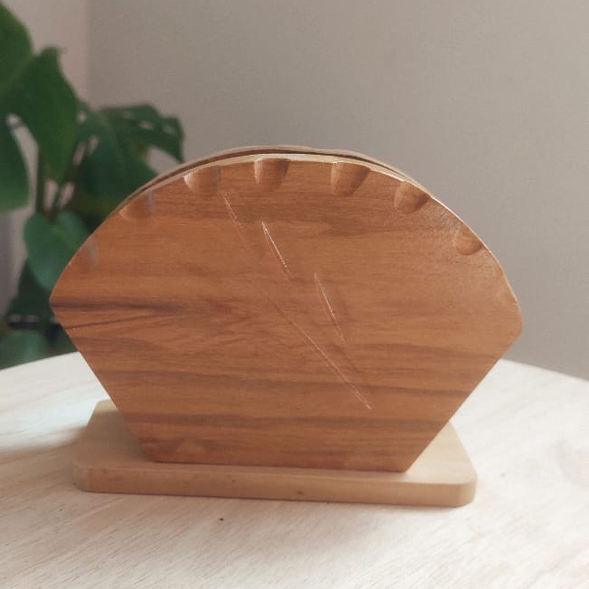 GENERICO - Servilletero de Madera 13x4x10 cm