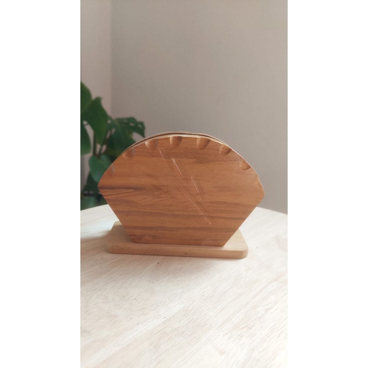 GENERICO - Servilletero de Madera 13x4x10 cm