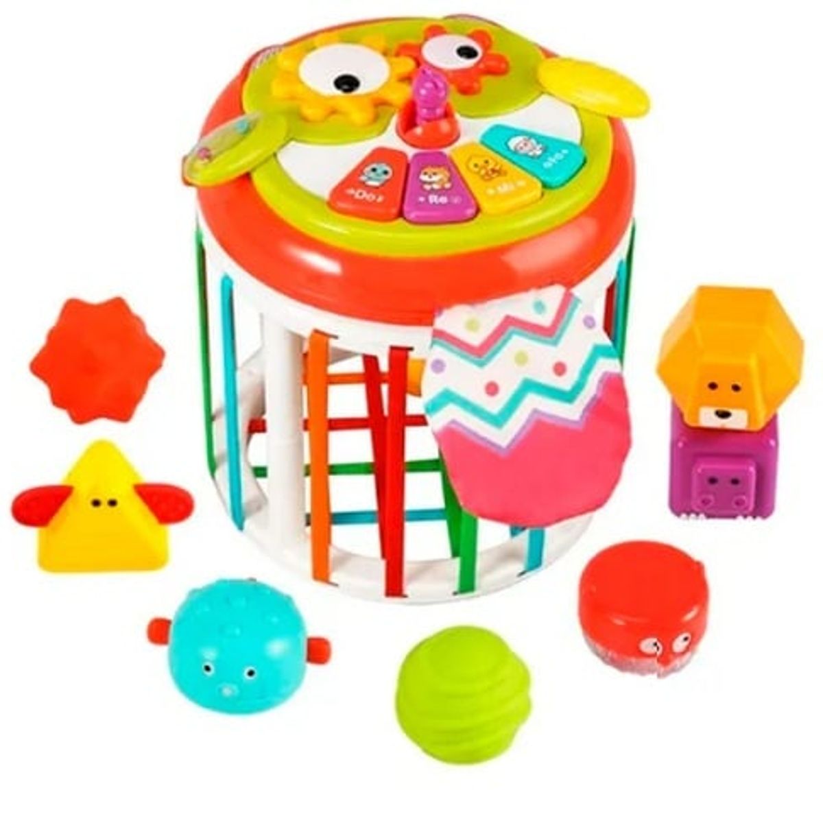 GENERICO - Carrusel Didáctico con Ligas y Encaje de Formas