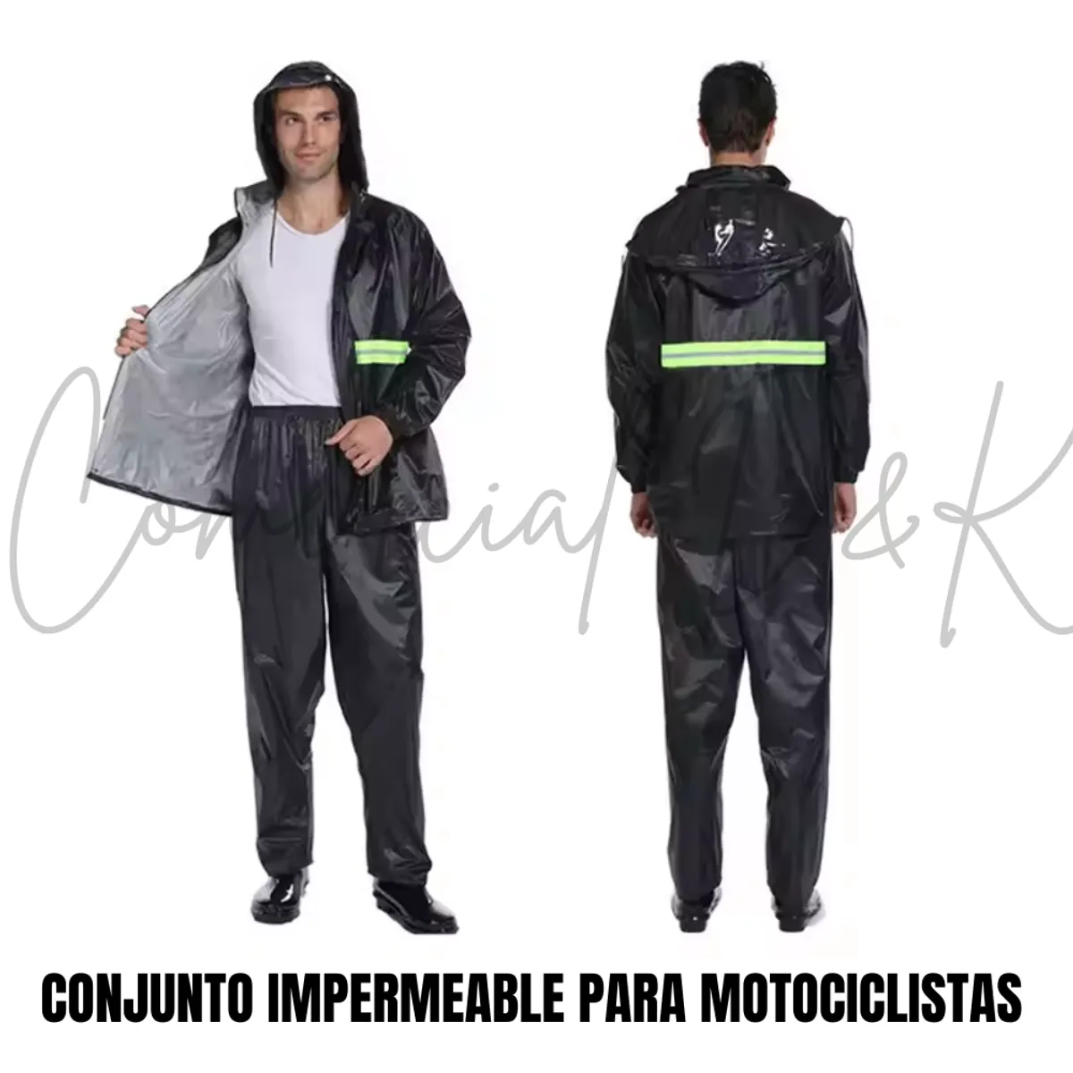 GENERICO - TRAJECONJUNTO IMPERMEABLE PARA MOTOCICLISTA