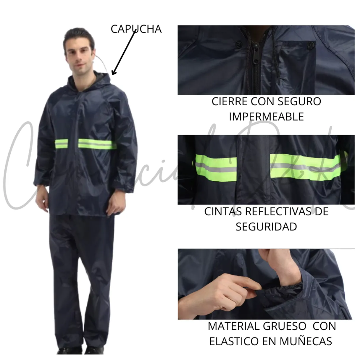 GENERICO - TRAJECONJUNTO IMPERMEABLE PARA MOTOCICLISTA