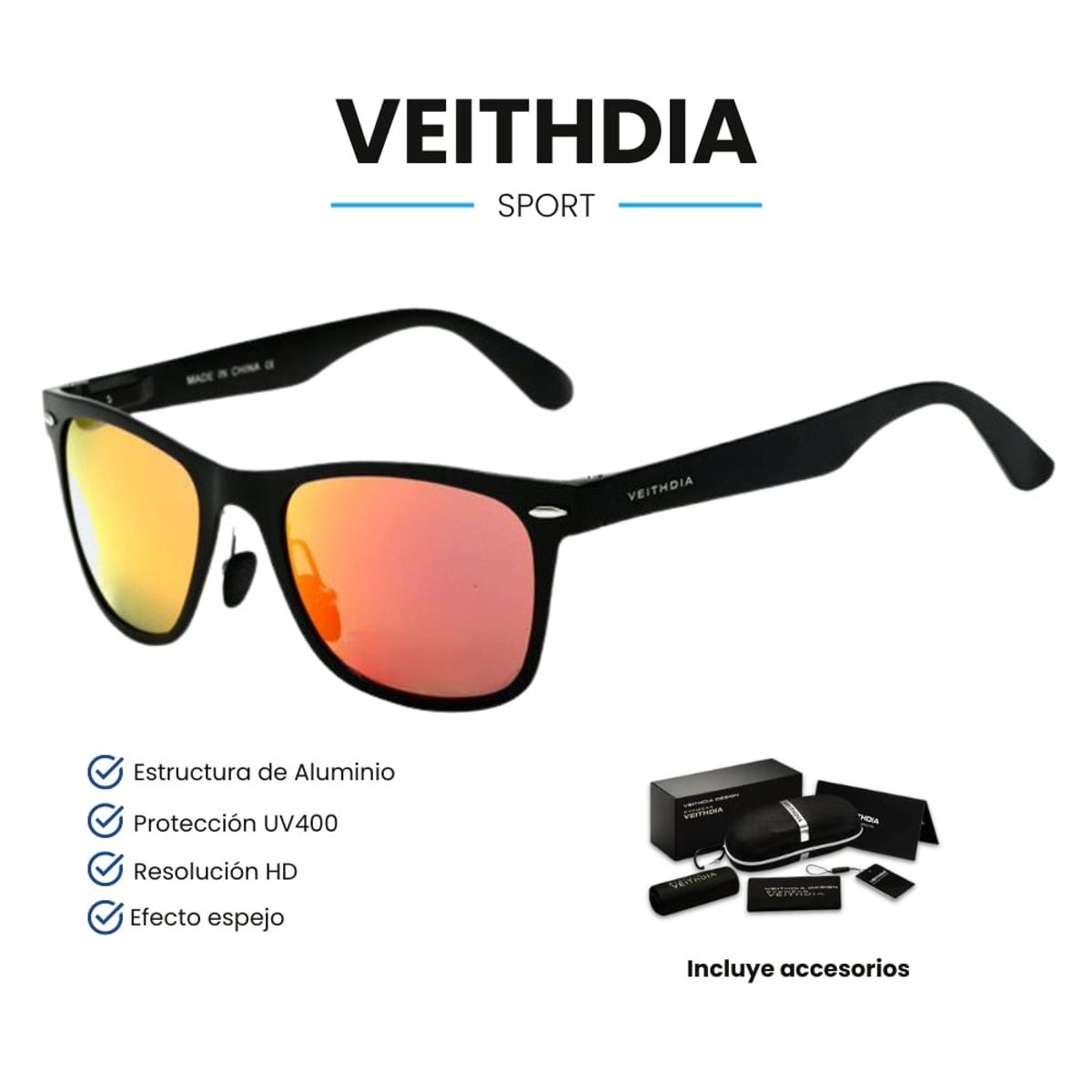 VEITHDIA - Lentes de Sol VEITHDIA Sport - Polarizados - UV400