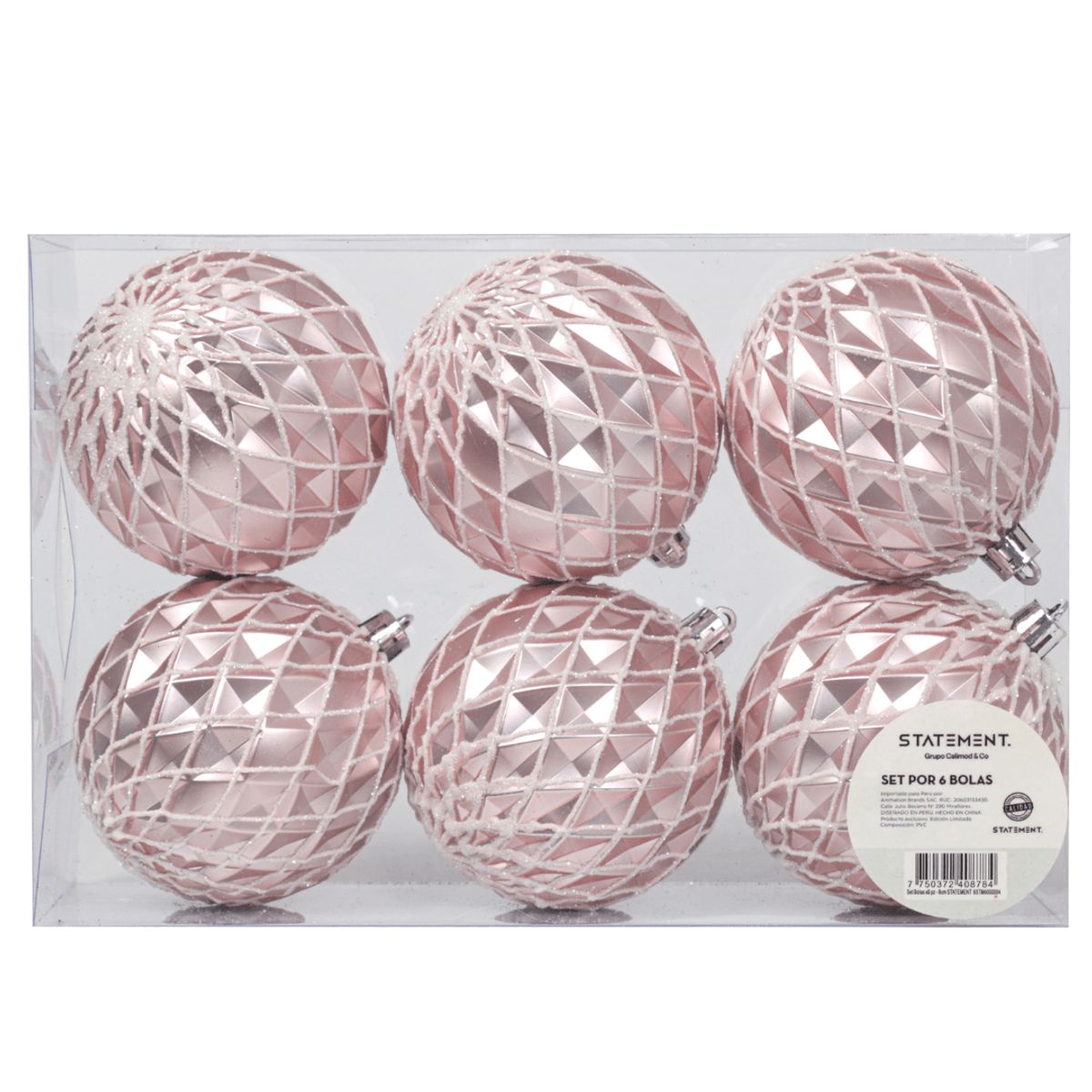 BARBIE - Set Bolas Navidad Arbol Barbie X6 unds 8cm Modelo 5