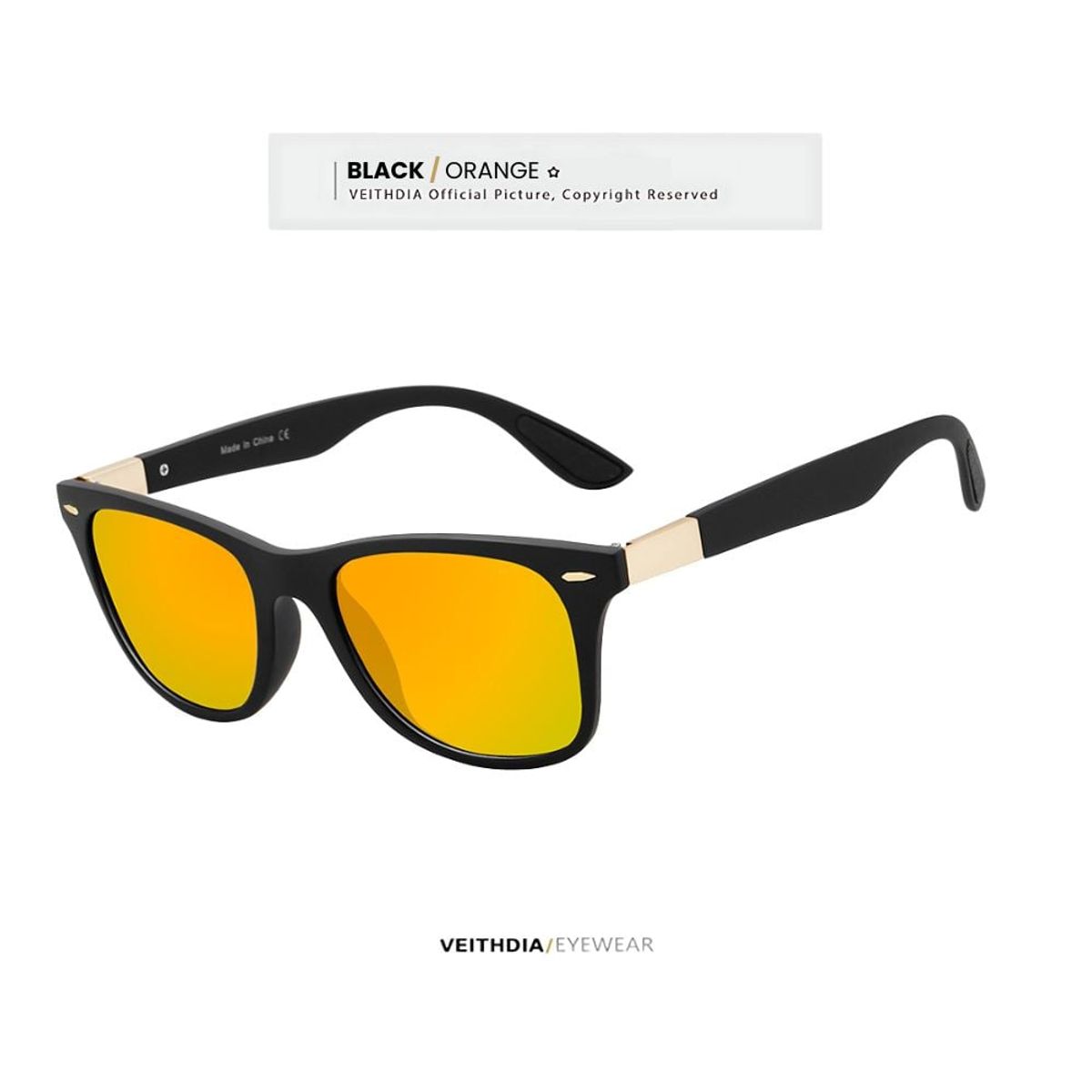 VEITHDIA - Lentes de Sol VEITHDIA Sport - Polarizados - UV400 - Naranja