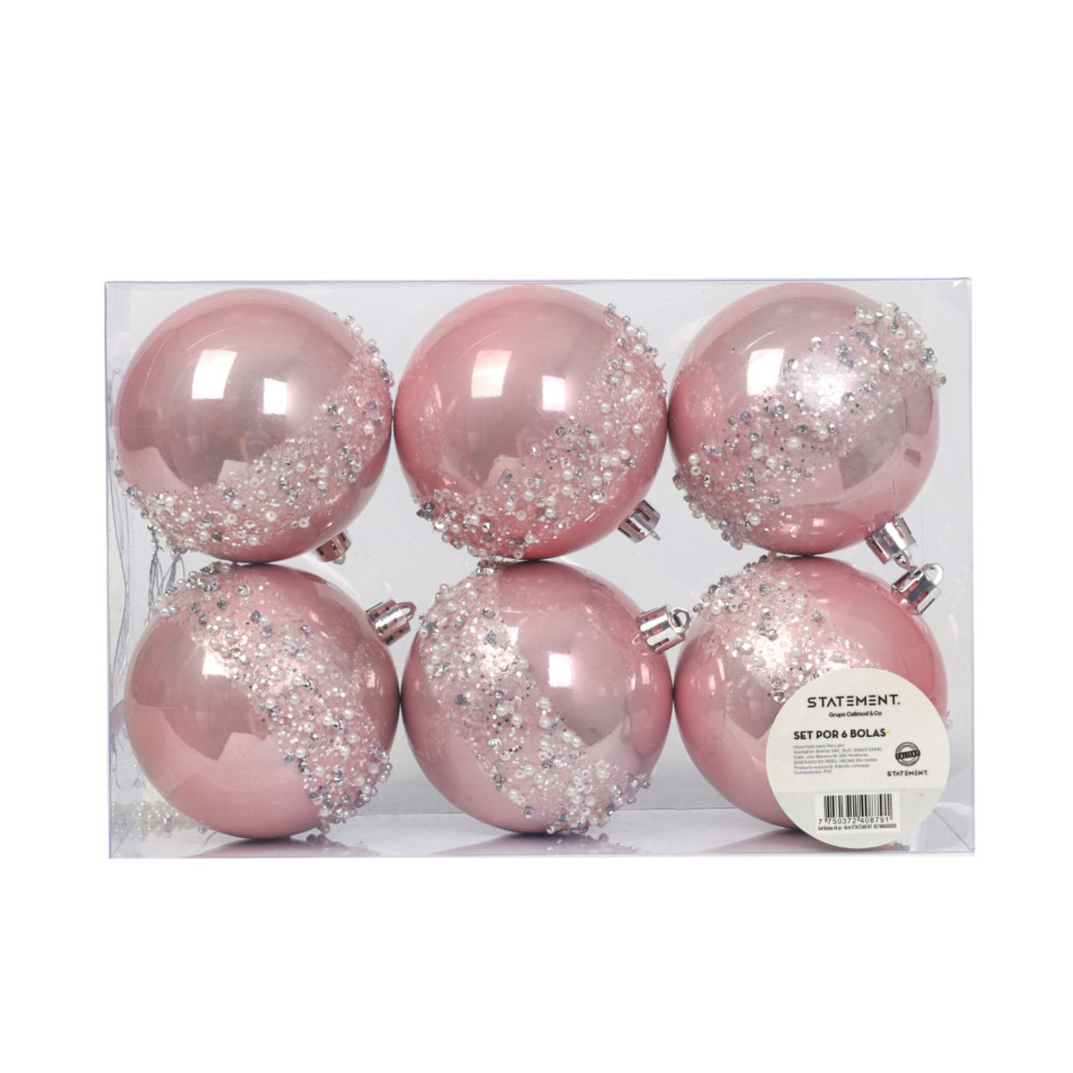 BARBIE - Set Bolas Navidad Arbol Barbie X6 unds 8cm Modelo 2