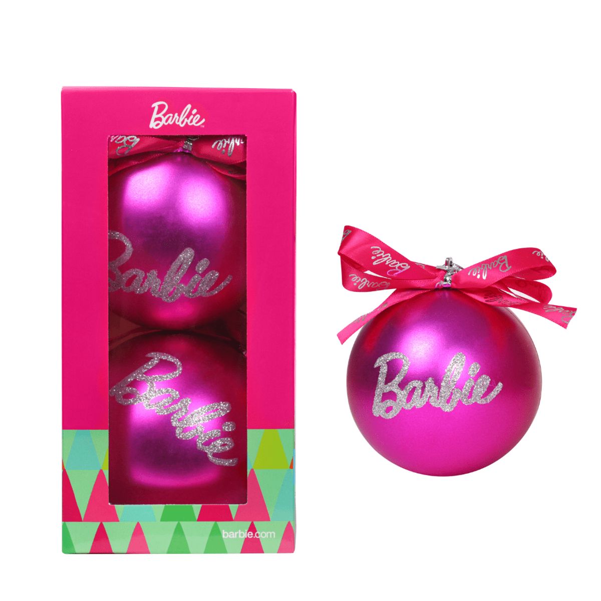 BARBIE - Set Bolas Navidad Arbol Barbie X2 unds 10cm Modelo 1