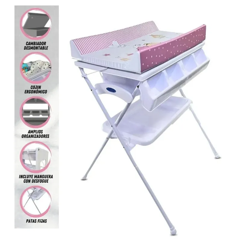 STOKKER BABY - Bañera y Cambiador para Bebés Dory Rosado