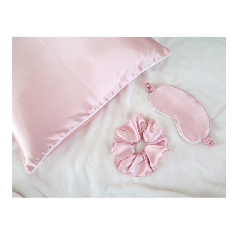 GENERICO - Funda de almohada seda pack Rosado