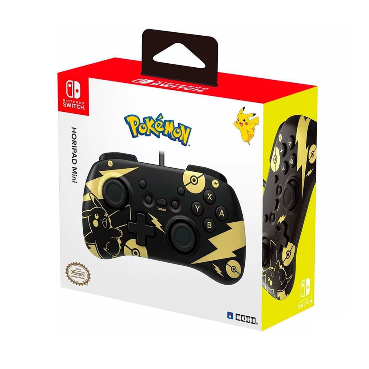 NINTENDO - Mando Horipad Mini Pikachu Black and Gold Nintendo Switch