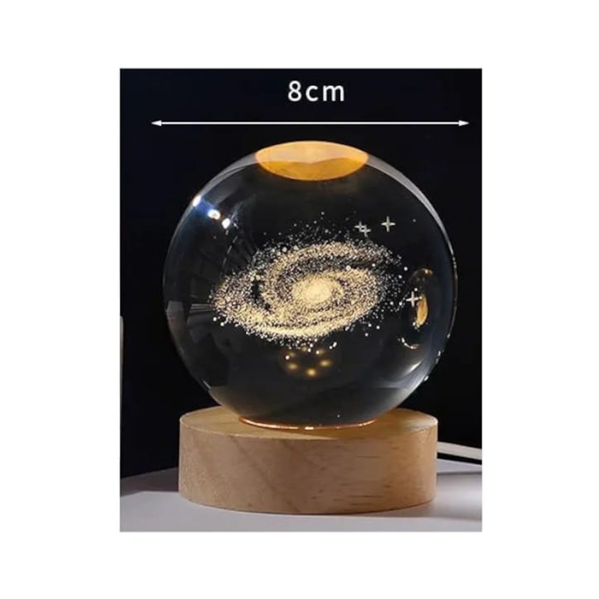 GENERICO - Lampara Galaxia 3D Lámpara Modelo Galaxia Grande Esfera de 8cm