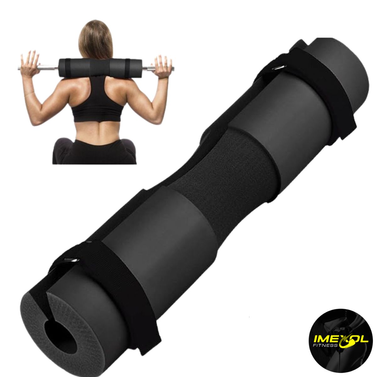 GENERICO - Almohadilla para Barras Negro barbell pad IMEXOL FITNESS