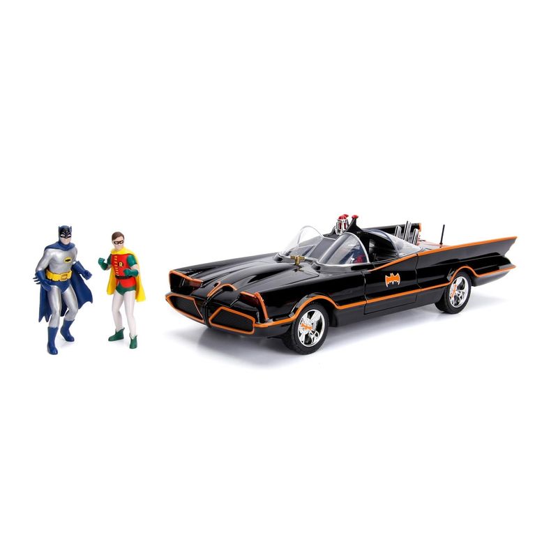 JADA TOYS - AUTO COLECCION BATMAN CON LUCES + BATMAN Y ROBIN 1: 18