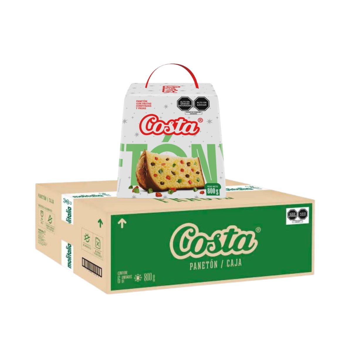 COSTA - CAJA X 6 PANETON COSTA EN CAJA 800GR
