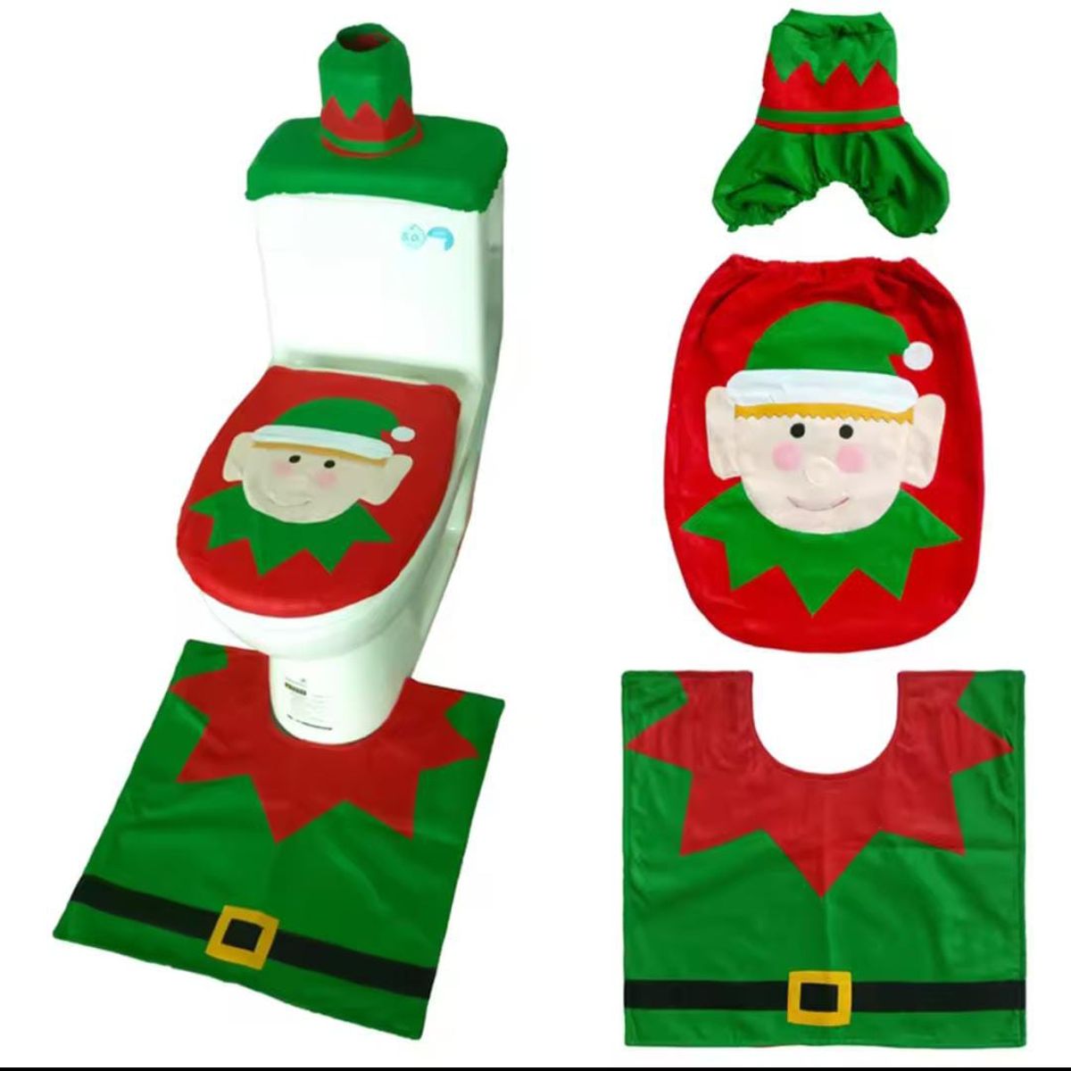 GENERICO - Set de 3 piezas de baño de Navidad