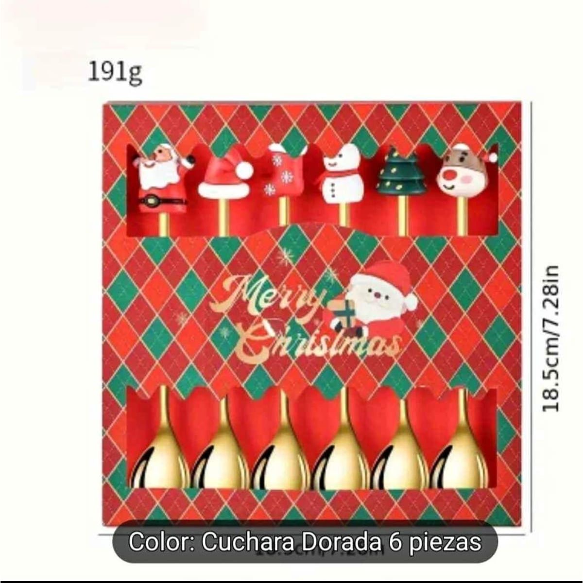 GENERICO - Mini Cubiertos con Diseño Navideño set x6