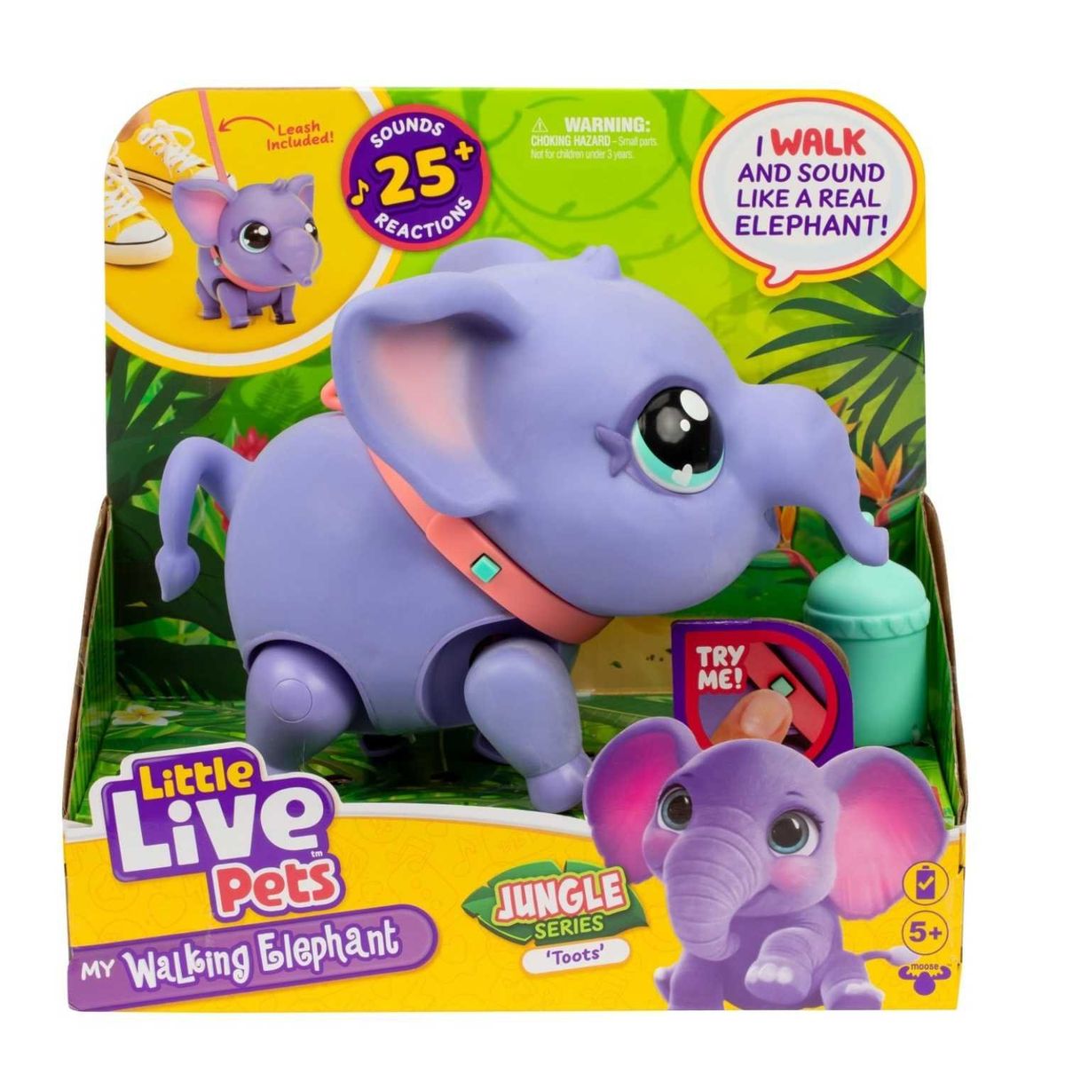 LITTLE LIVE PETS - Mi Elefante Caminador Little Live Pets +25 Sonidos y Reacc