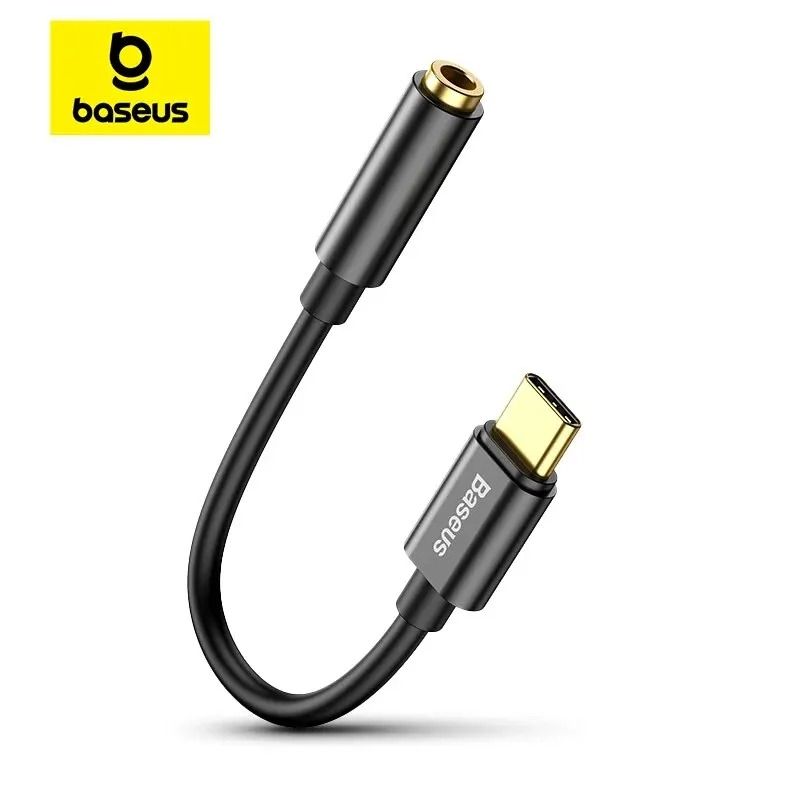 BASEUS - Adaptador de audio  USB Tipo C a Jack 3.5mm