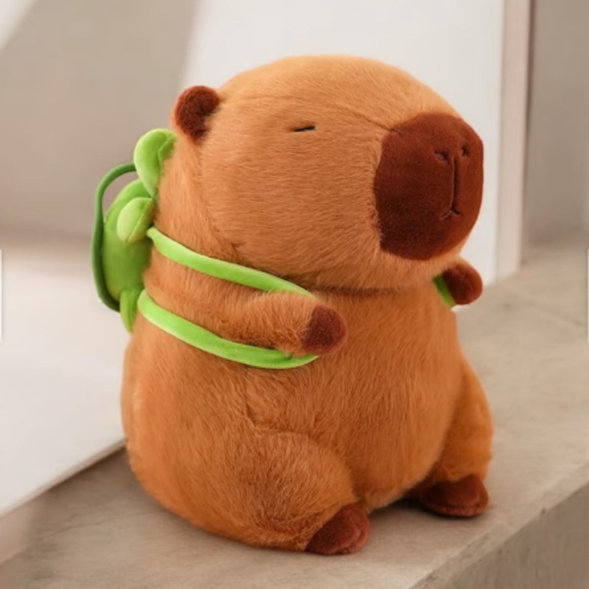 GENERICO - Peluche Capibara con Mochila de Tortuga 30cm