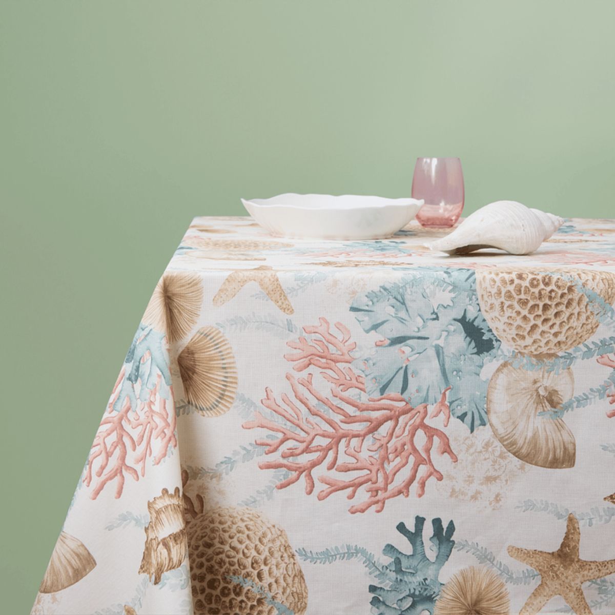 CASIOPIA - Mantel antimanchas cuadrado 8 sillas ARRECIFE