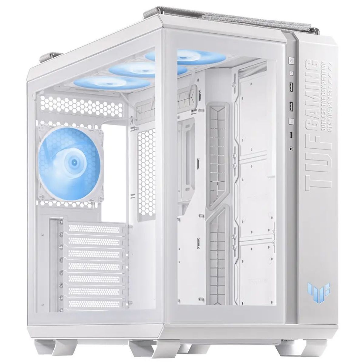 ASUS - Case BLANCO ASUS GT502 GAMING ATX USB 8R LADO VIDRIO TEMPLADO