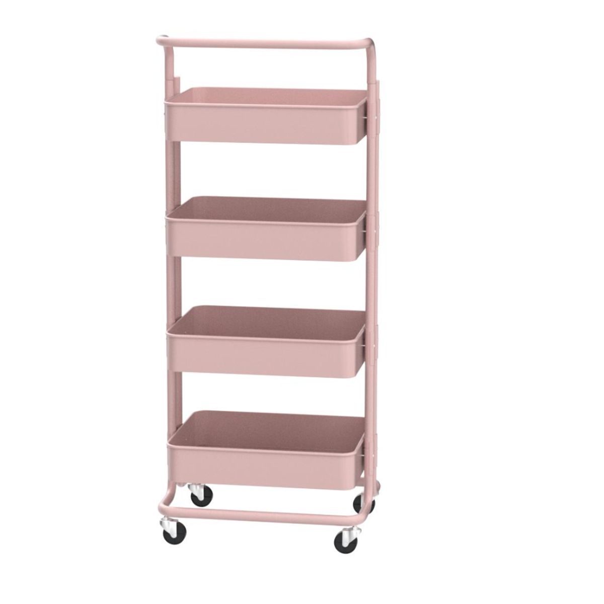 INSPIRA - Estante Organizador Multiusos 4 Niveles Pasamanos con Ruedas