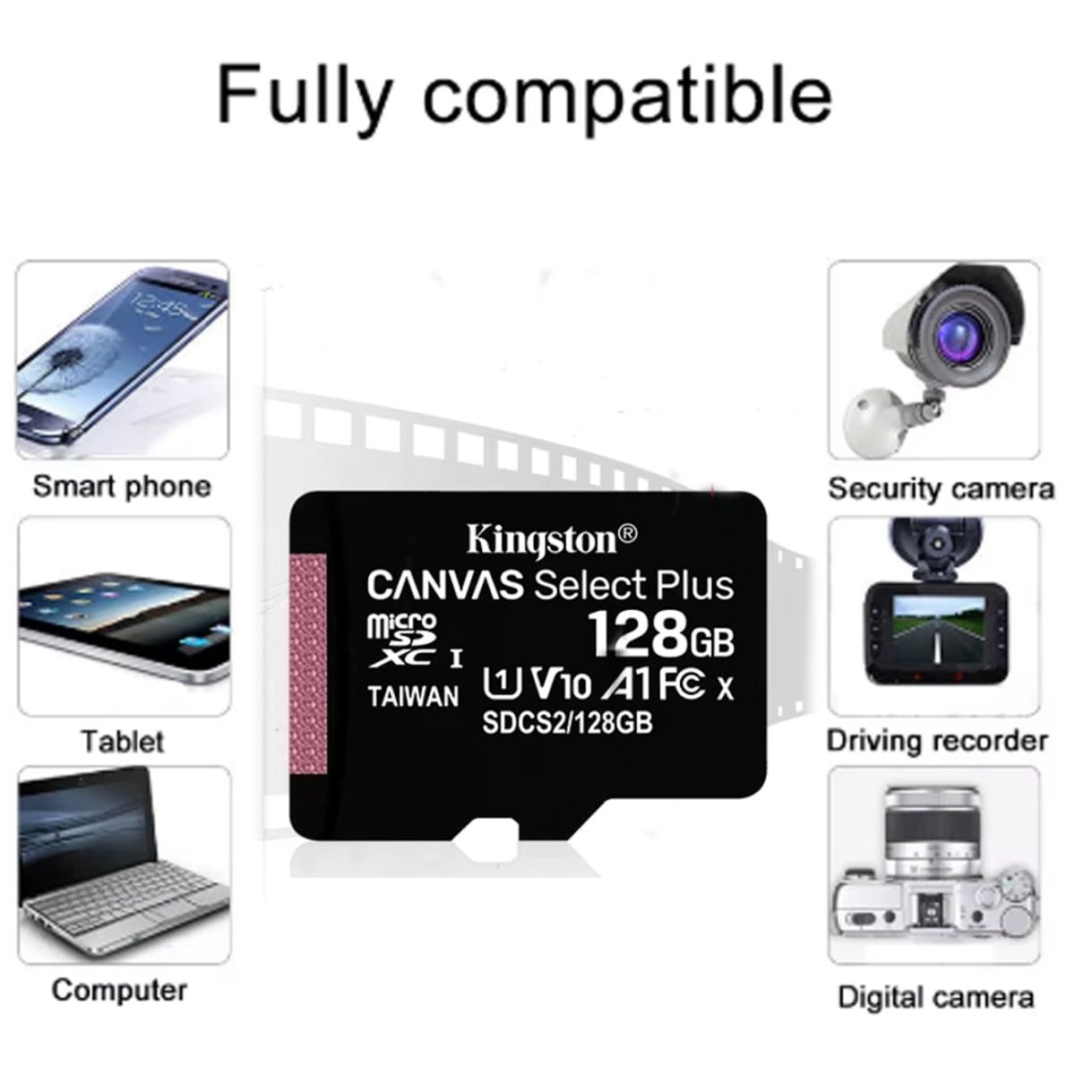 KINGSTON - memoria Micro SD Kingston Canvas Select Plus SD 128GB clase 10