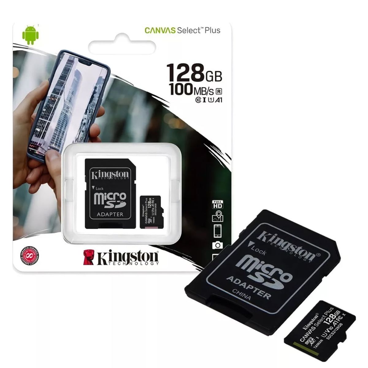 KINGSTON - memoria Micro SD Kingston Canvas Select Plus SD 128GB clase 10