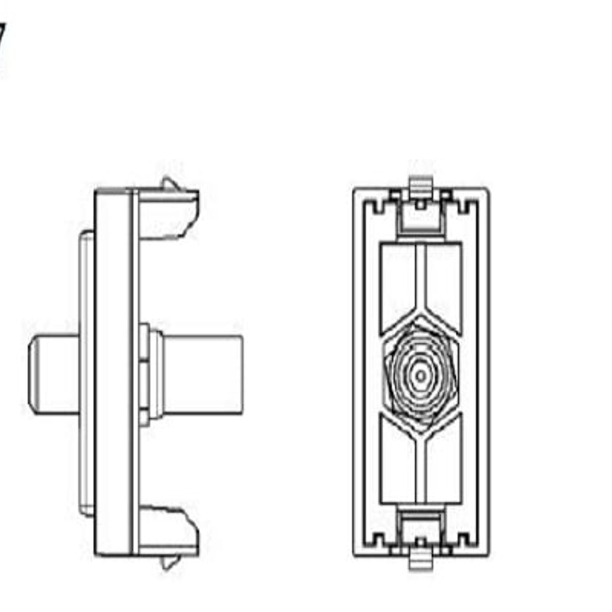 SINTHESI - DADO TV COAXIAL TIPO F 1 MODULO S17 BLANCO SINTHESI